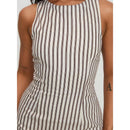 Yumiko Romper Brown Stripe