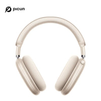 Picun F8 Pro Wireless Headphones - 52dB Noise Cancellation, 5 Smart ENC Mics, Detachable Fabric Ear Cushions, 140 Hour Standby, Seamless Dual Device Connection for All-Day Use and Boosted Productivity
