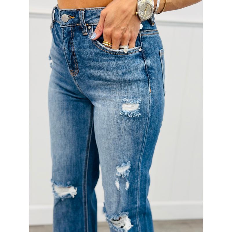Risen Blue Legs For Days Straight Leg Jeans (Reg & Plus)