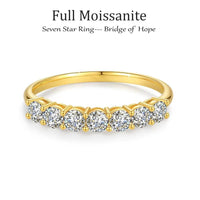 10/10 Moissanite Lab-Created 2Colors Set Ring 2CT VVS Clarity 14K Gold Plated Stackable 3 Stones Hypoallergenic Band for Women Wedding Engagement Birthday Gift Anniversary Prom Party Holiday Date Casual Bling Iced Jewelry