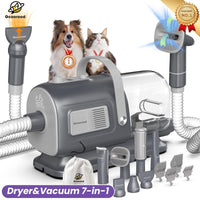 Dog Grooming Vacuum Kit, Pet Grooming Vacuum with Clipper Nail Grinder, 2.5L Dust Cup Dog deshedding Vacuum Brush with 4-6 Pet Grooming Tools for Shedding Pet Hair, Home Cleaning ##TikTokShopBacktoSchool