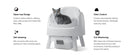 PetPivot AutoScooper 11 Open-Top Self-Cleaning Cat Litter Box，Odor-Free Waste Disposal includes Trash Bags