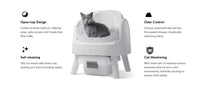 PetPivot AutoScooper 11 Open-Top Self-Cleaning Cat Litter Box，Odor-Free Waste Disposal includes Trash Bags