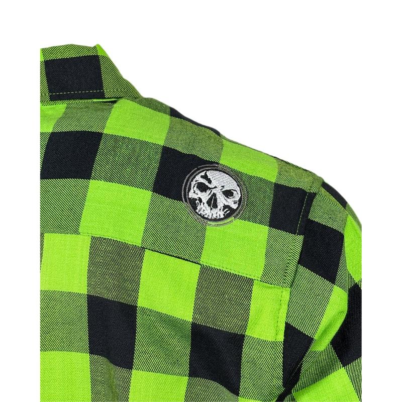 The "Incredible H" Green & Black Flannel (Hidden Snap Collars)