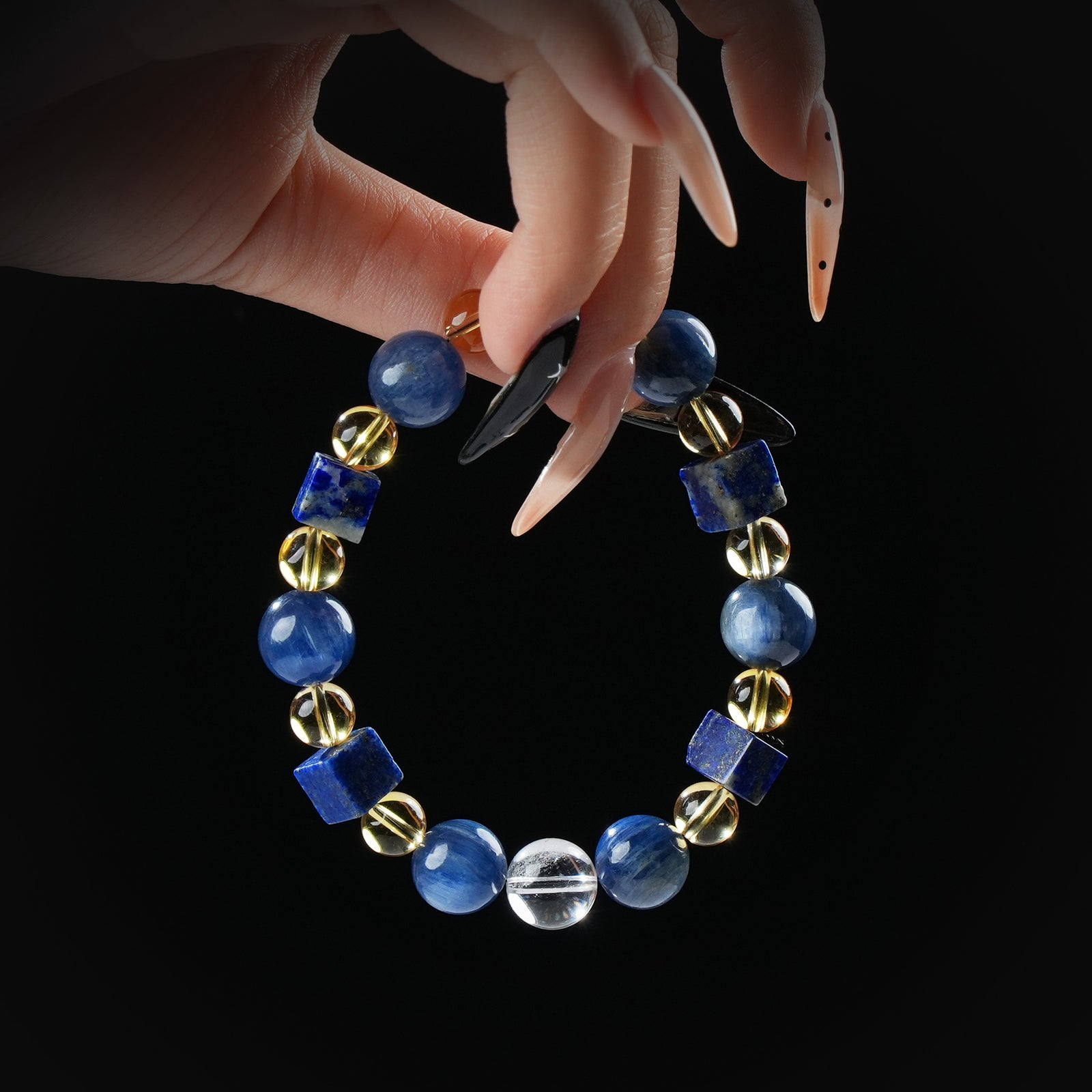 Gemini Zodiac Bracelet – Lapis Lazuli, Kyanite, Citrine for Focus & Communication