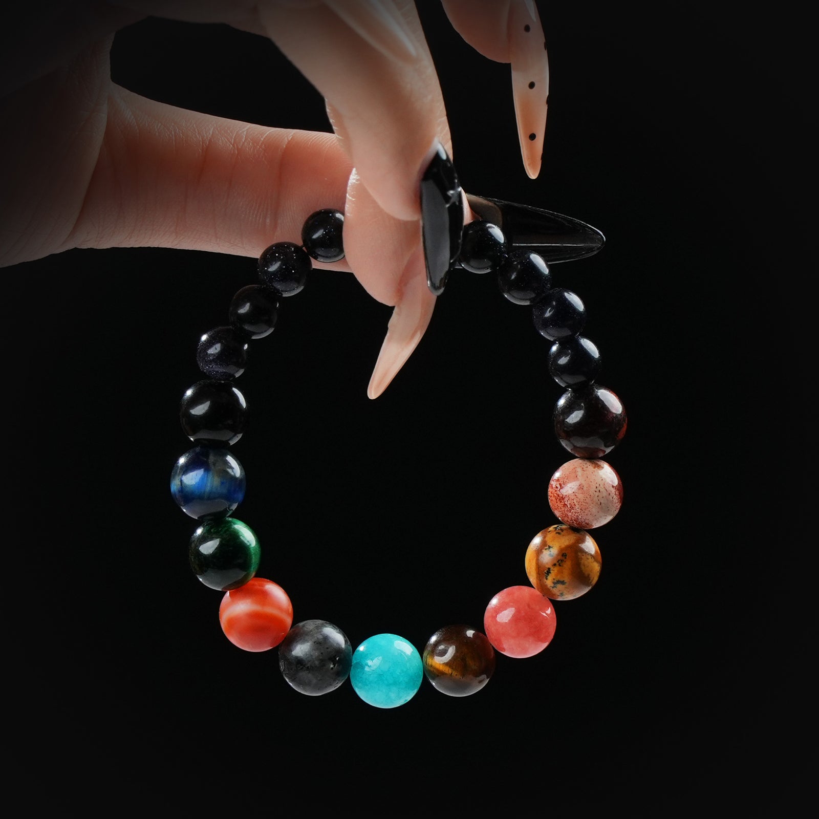 Universe Galaxy Crystal Bracelet – 8/10mm Solar System Beaded Planet Jewelry for Cosmic Energy & Balance